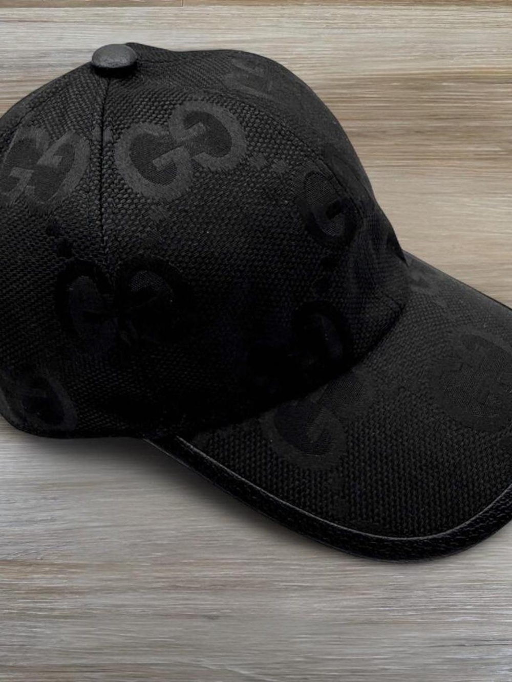 Pre-Owned Gucci Jumbo GG Canvas Baseball Hat Black Size M